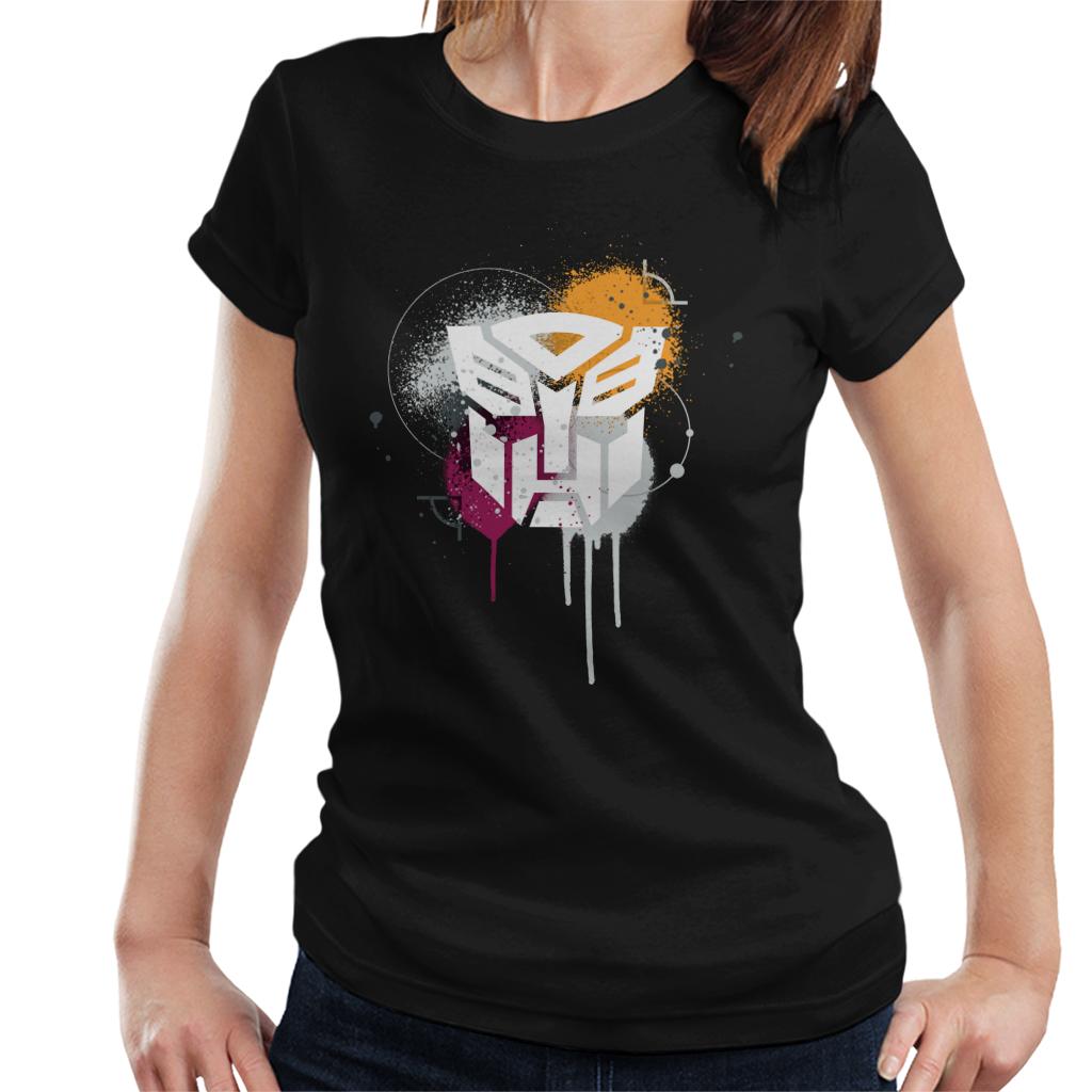 Transformers Autobots Classic Spray Paint Logo Women's T-Shirt-ALL + EVERY