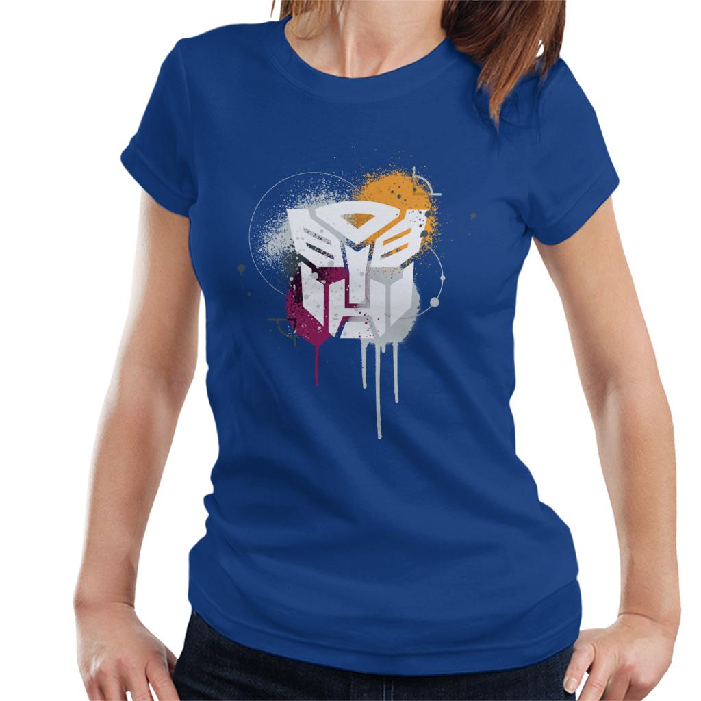 Transformers Autobots Classic Spray Paint Logo Women's T-Shirt-ALL + EVERY