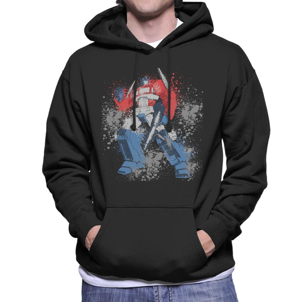 Transformers Optimus Prime Splatter Men's Hooded Sweatshirt-ALL + EVERY