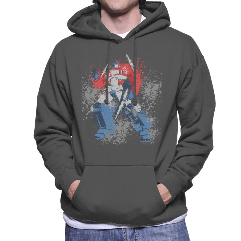 Transformers Optimus Prime Splatter Men's Hooded Sweatshirt-ALL + EVERY