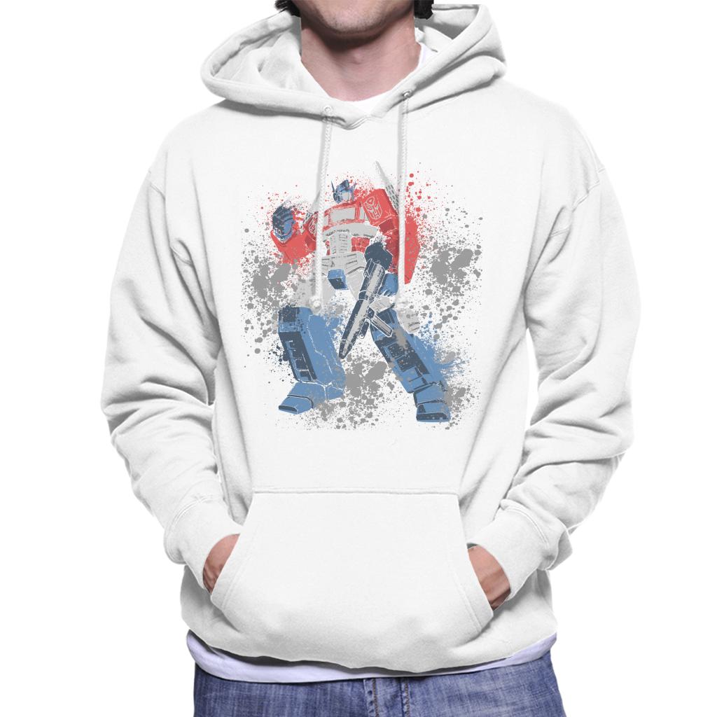 Transformers Optimus Prime Splatter Men's Hooded Sweatshirt-ALL + EVERY