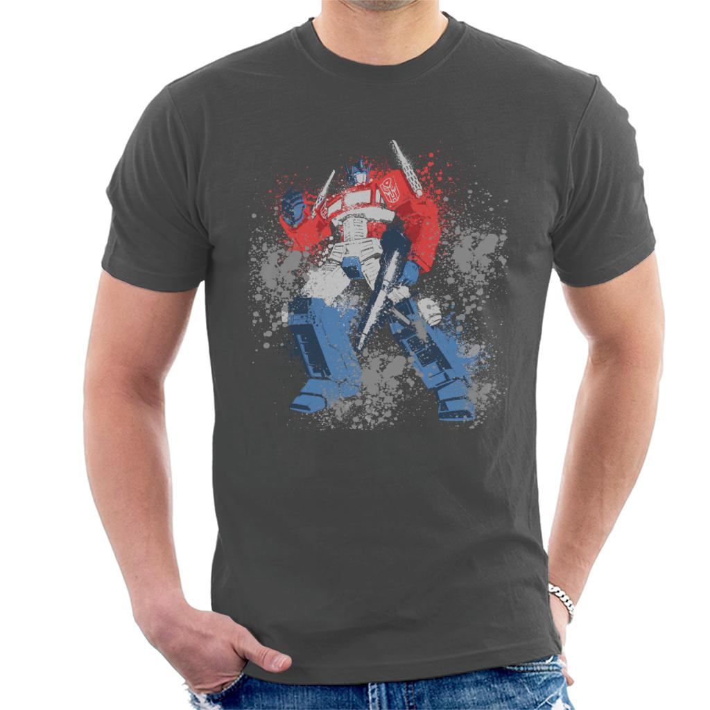 Transformers Optimus Prime Splatter Men's T-Shirt-ALL + EVERY