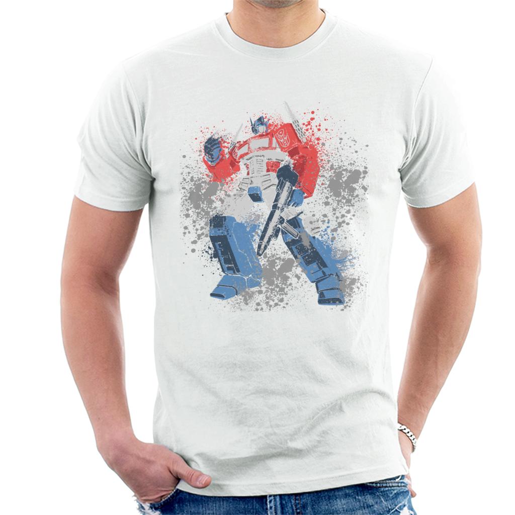 Transformers Optimus Prime Splatter Men's T-Shirt-ALL + EVERY