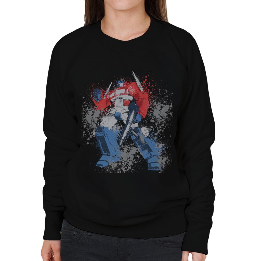 Transformers Optimus Prime Splatter Women's Sweatshirt-ALL + EVERY