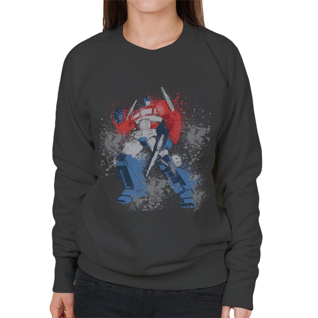 Transformers Optimus Prime Splatter Women's Sweatshirt-ALL + EVERY