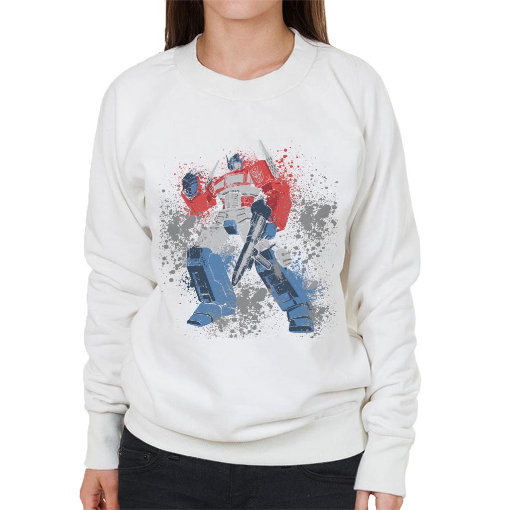 Transformers Optimus Prime Splatter Women's Sweatshirt-ALL + EVERY