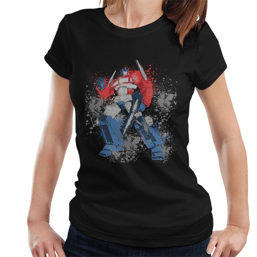 Transformers Optimus Prime Splatter Women's T-Shirt-ALL + EVERY