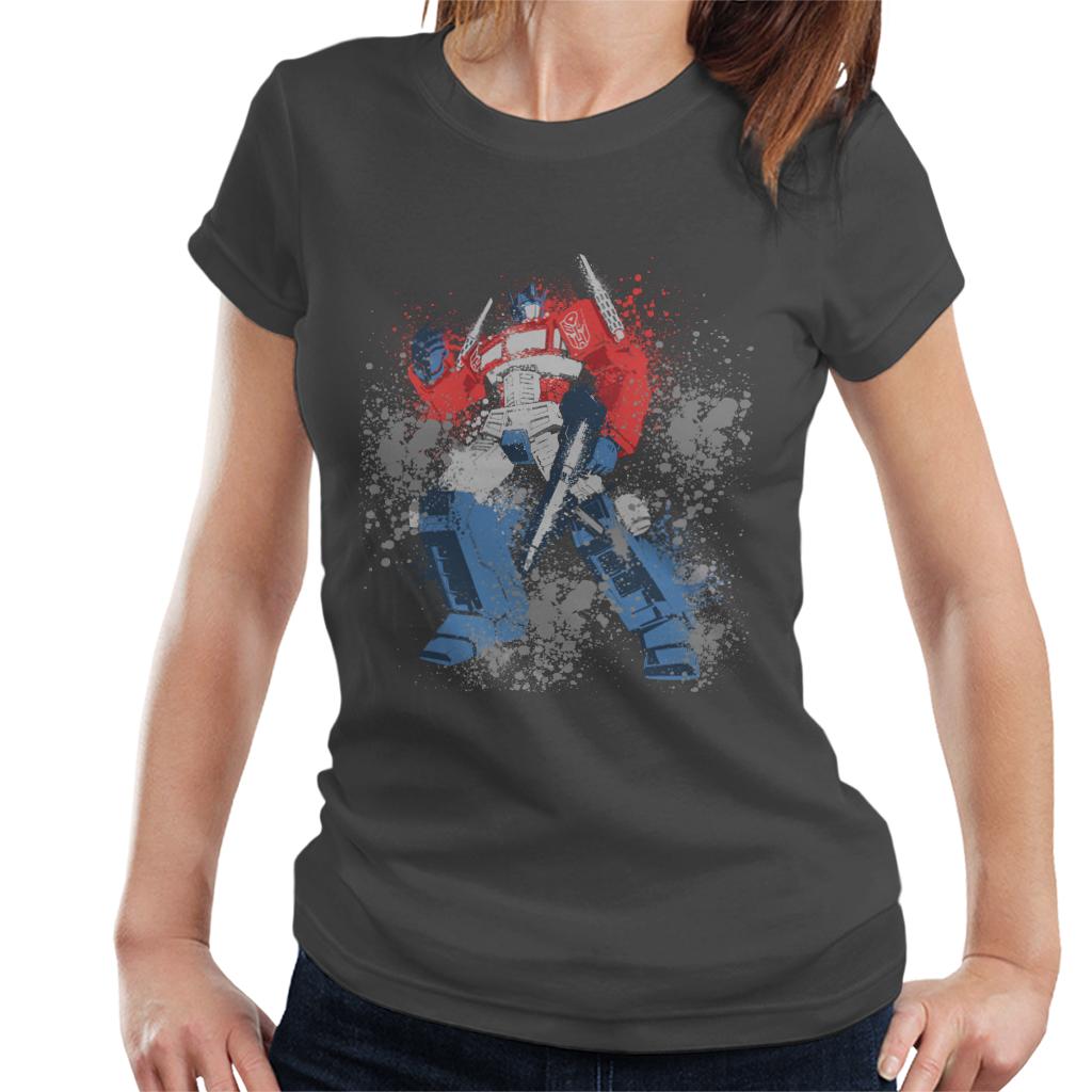 Transformers Optimus Prime Splatter Women's T-Shirt-ALL + EVERY