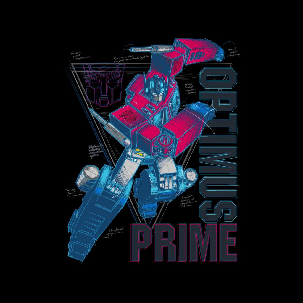 Transformers Optimus Prime Labelled Men's T-Shirt-ALL + EVERY