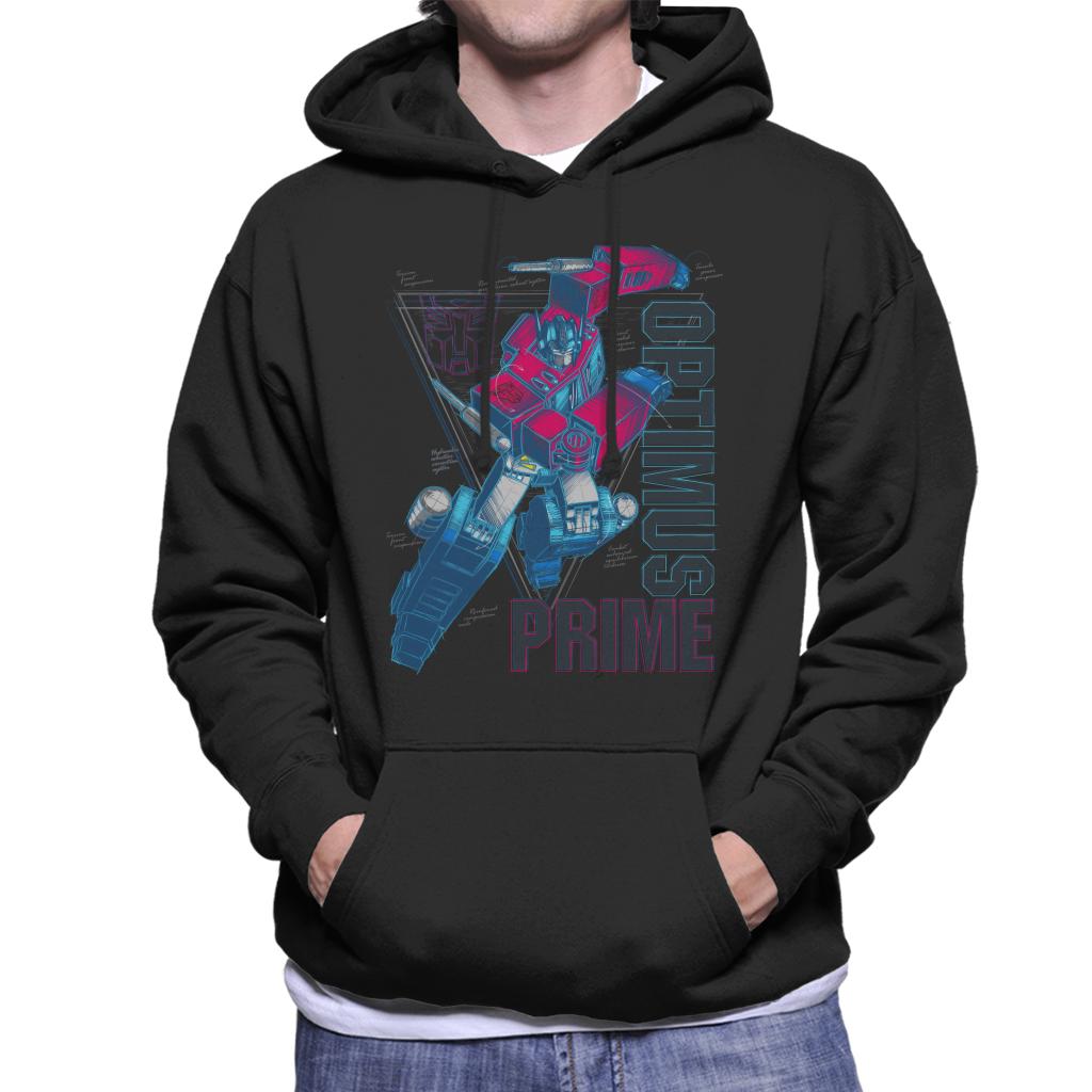 Transformers Optimus Prime Labelled Men's Hooded Sweatshirt-ALL + EVERY