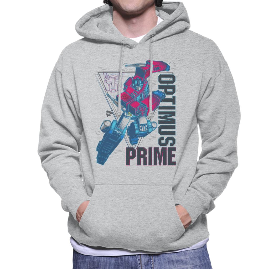 Transformers Optimus Prime Labelled Men's Hooded Sweatshirt-ALL + EVERY