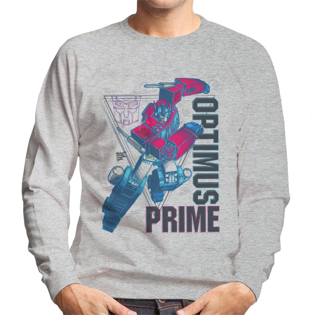 Transformers Optimus Prime Labelled Men's Sweatshirt-ALL + EVERY