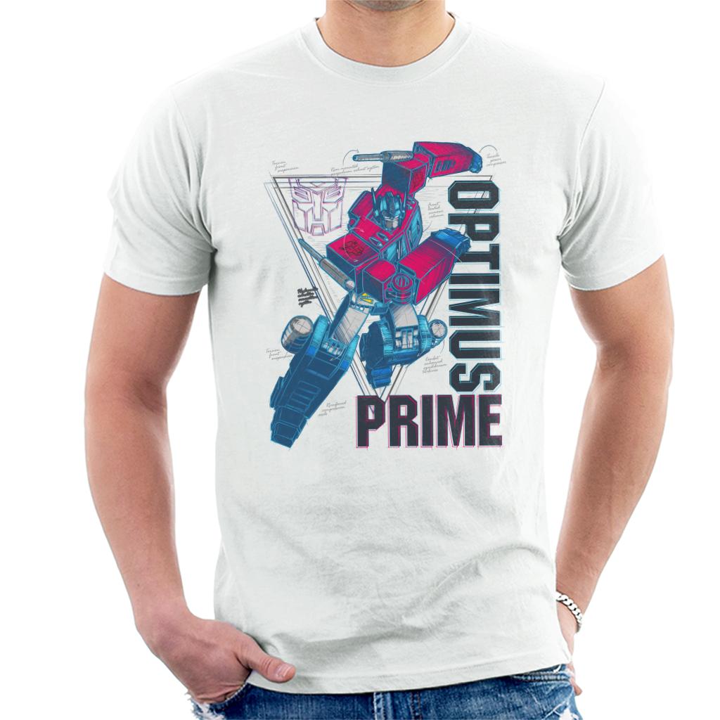 Transformers Optimus Prime Labelled Men's T-Shirt-ALL + EVERY