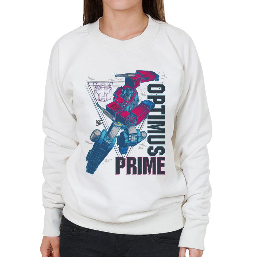 Transformers Optimus Prime Labelled Women's Sweatshirt-ALL + EVERY