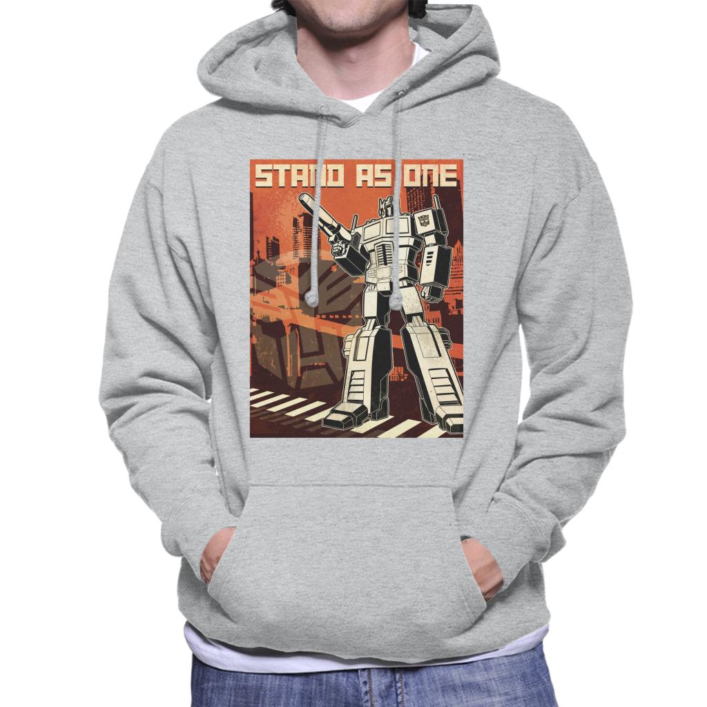 Transformers Optimus Prime Stand As One Men's Hooded Sweatshirt-ALL + EVERY