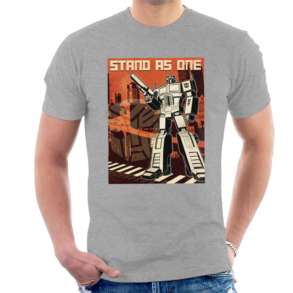 Transformers Optimus Prime Stand As One Men's T-Shirt-ALL + EVERY