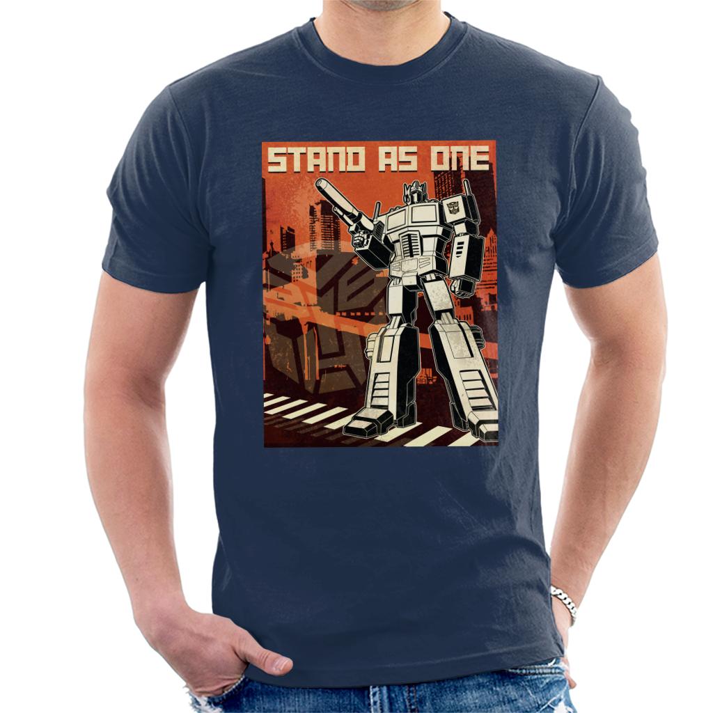 Transformers Optimus Prime Stand As One Men's T-Shirt-ALL + EVERY