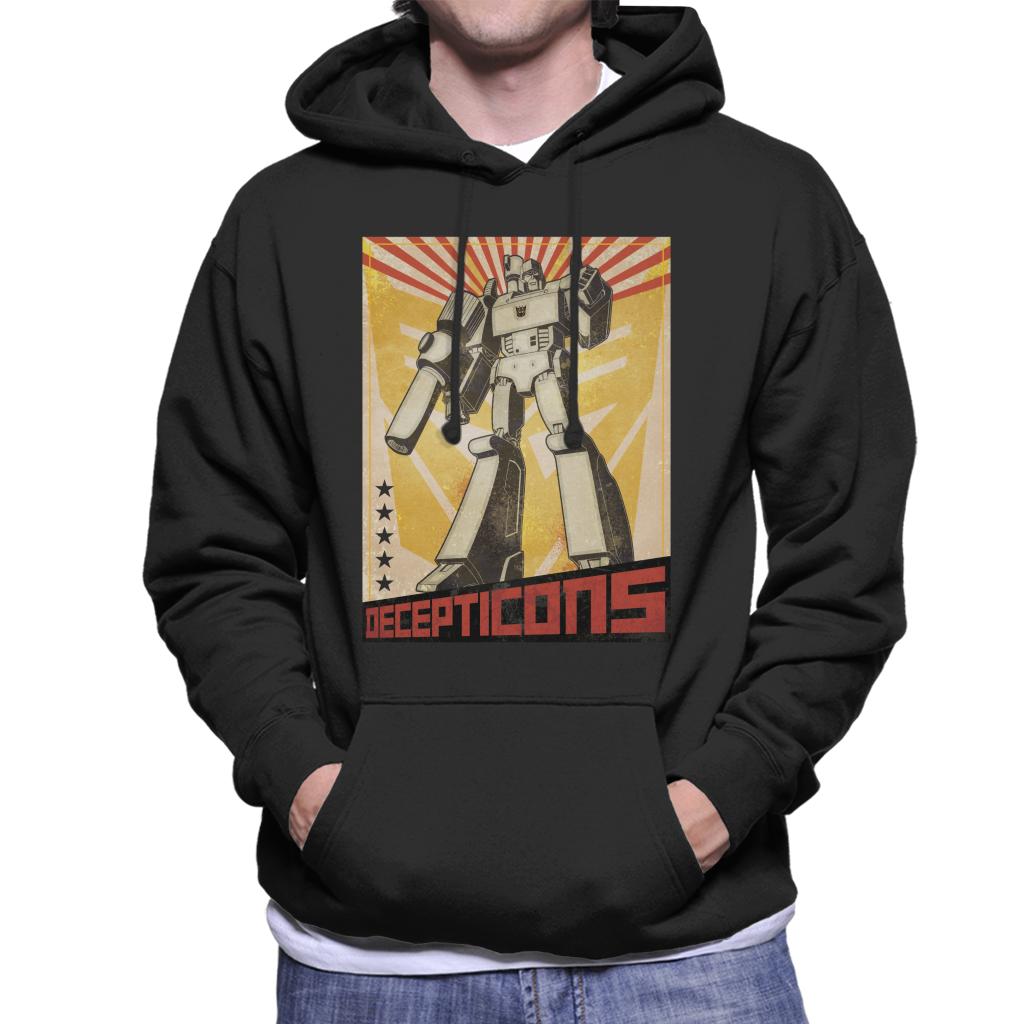 Transformers Decepticons Megatron Comic Men's Hooded Sweatshirt-ALL + EVERY