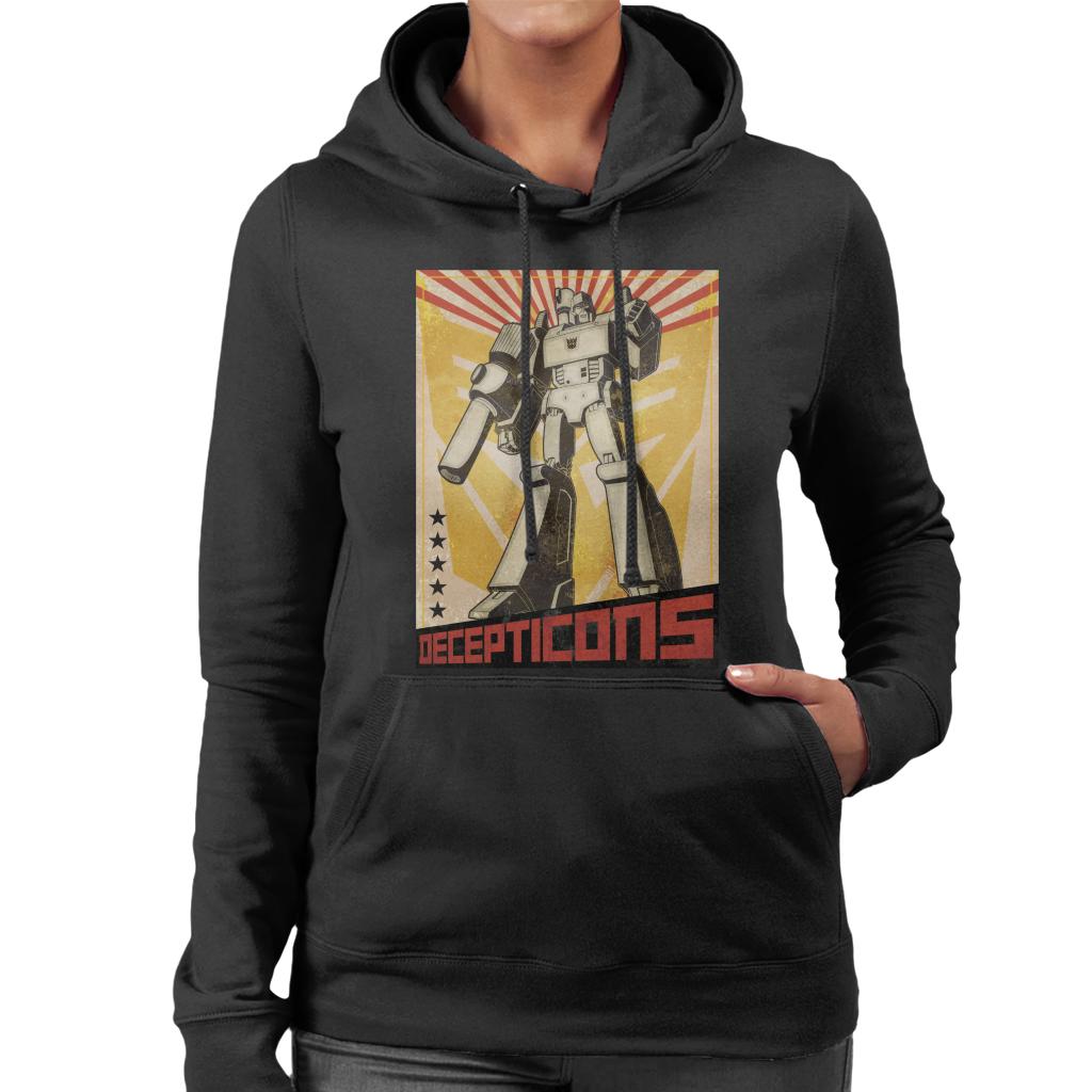 Transformers Decepticons Megatron Comic Women's Hooded Sweatshirt-ALL + EVERY