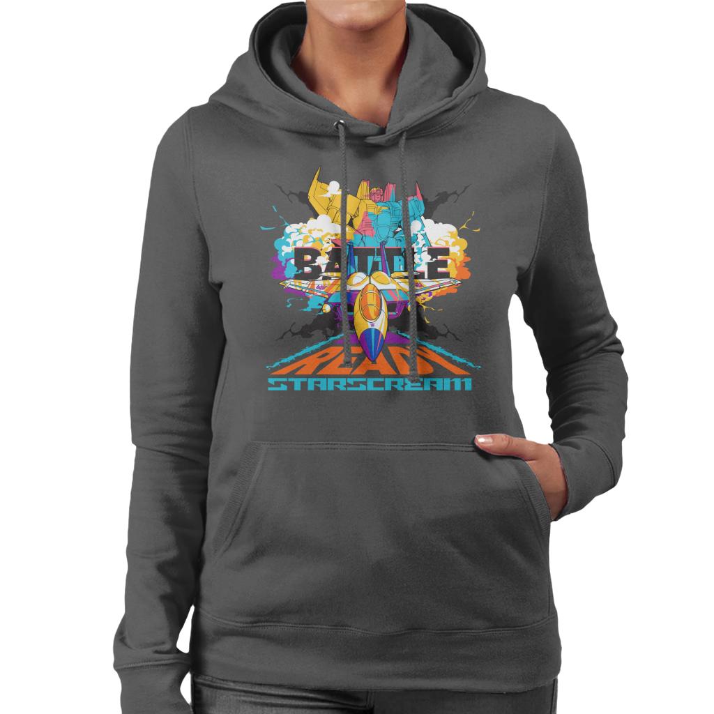 Transformers Battle Ready Starscream Women's Hooded Sweatshirt-ALL + EVERY