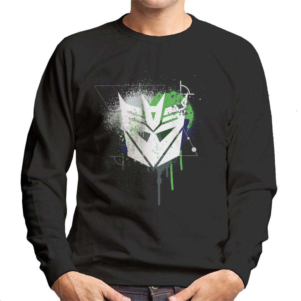 Transformers Decepticons Icon Splatter Men's Sweatshirt-ALL + EVERY