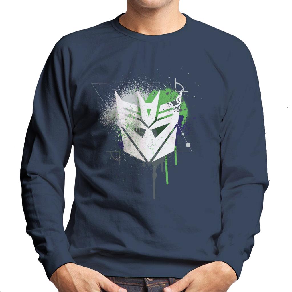 Transformers Decepticons Icon Splatter Men's Sweatshirt-ALL + EVERY