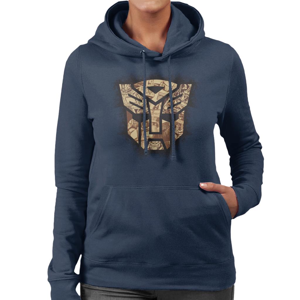 Transformers Autobots Icon Comic Women's Hooded Sweatshirt-ALL + EVERY