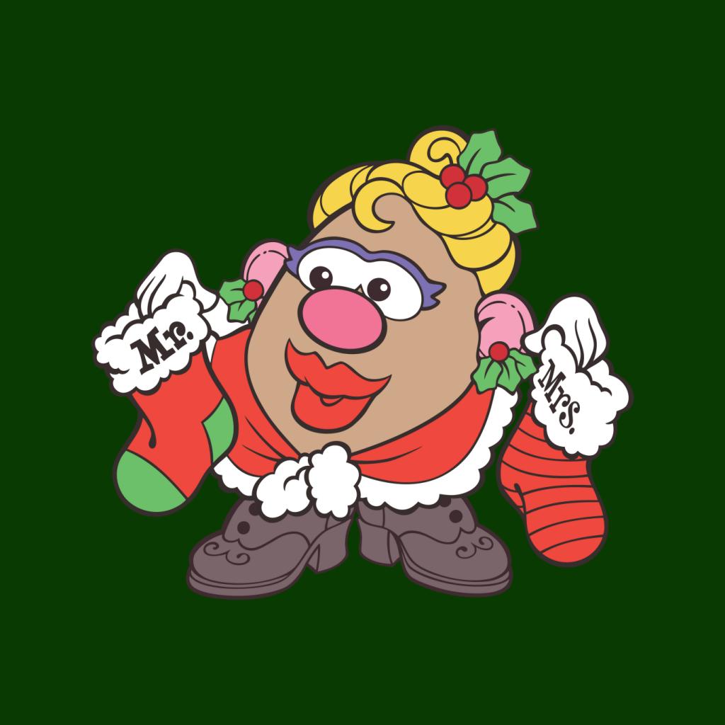 Mr Potato Head Christmas Mrs Potato Head Festive Stockings Women's Sweatshirt-ALL + EVERY