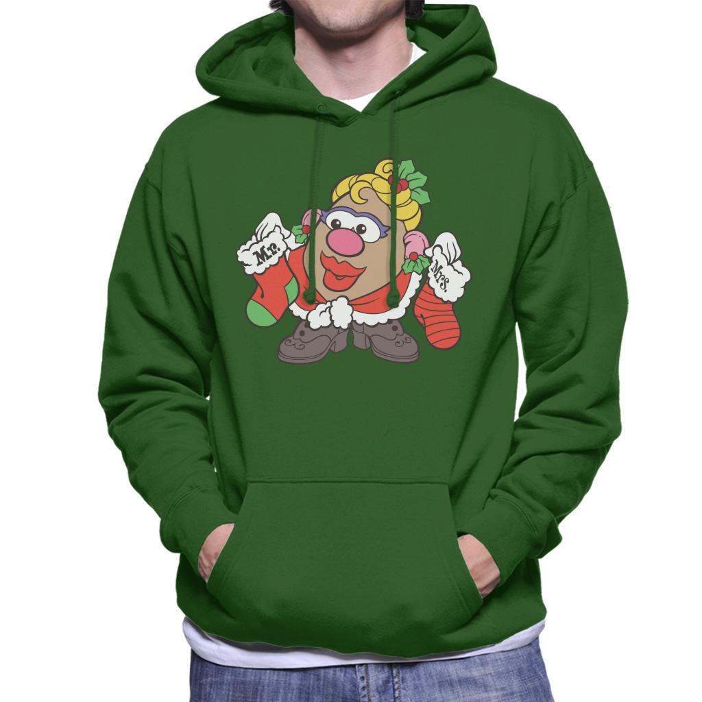 Mr Potato Head Christmas Mrs Potato Head Festive Stockings Men's Hooded Sweatshirt-ALL + EVERY