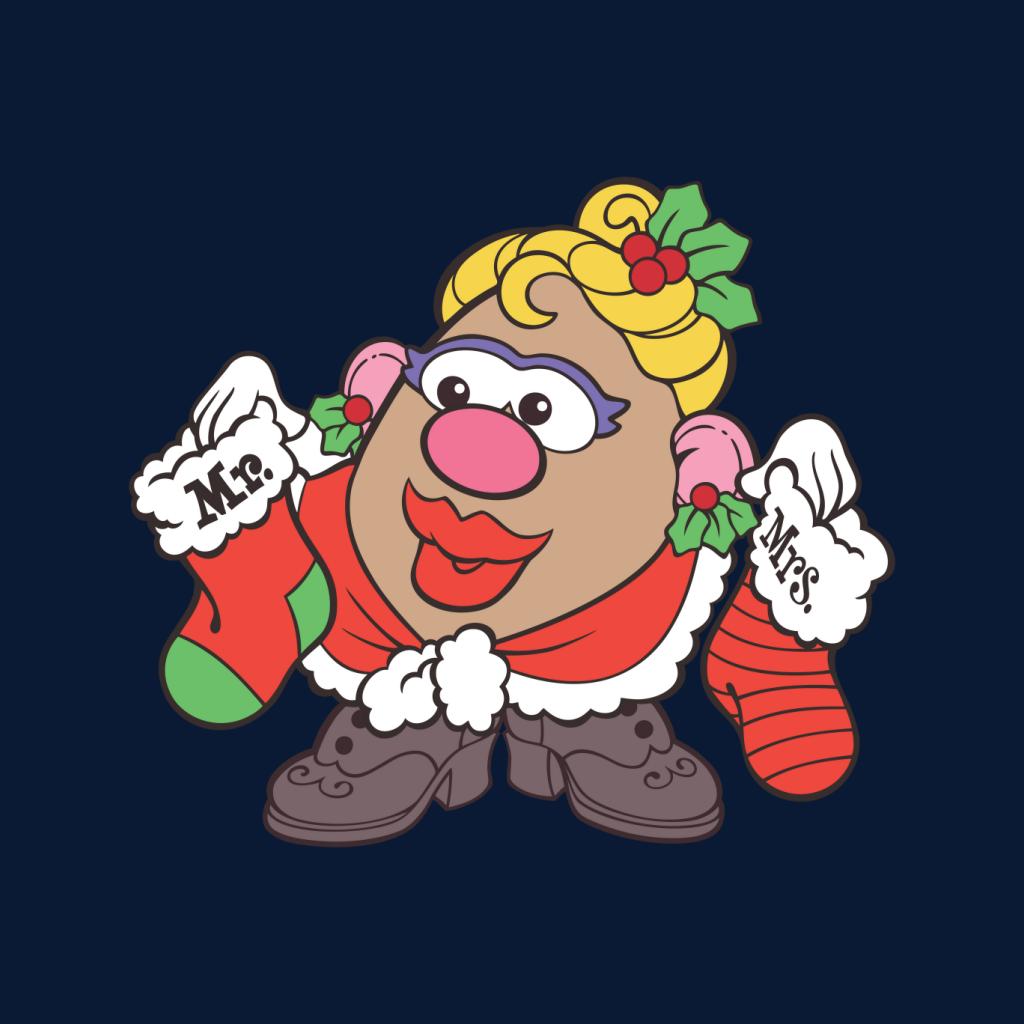 Mr Potato Head Christmas Mrs Potato Head Festive Stockings Men's Hooded Sweatshirt-ALL + EVERY