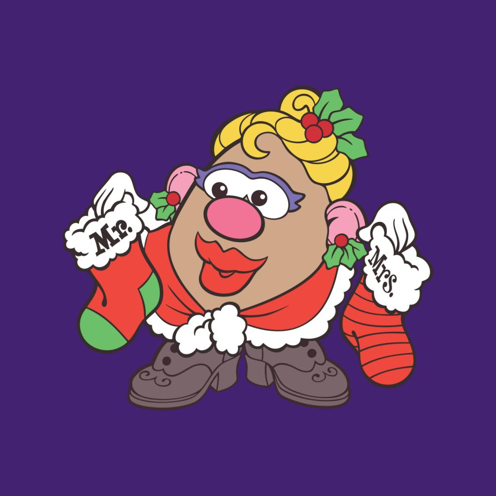 Mr Potato Head Christmas Mrs Potato Head Festive Stockings Women's T-Shirt-ALL + EVERY