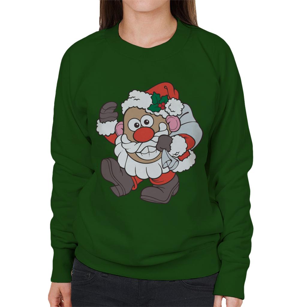 Mr Potato Head Christmas Father Christmas Women's Sweatshirt-ALL + EVERY