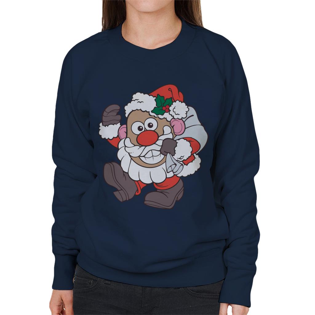 Mr Potato Head Christmas Father Christmas Women's Sweatshirt-ALL + EVERY