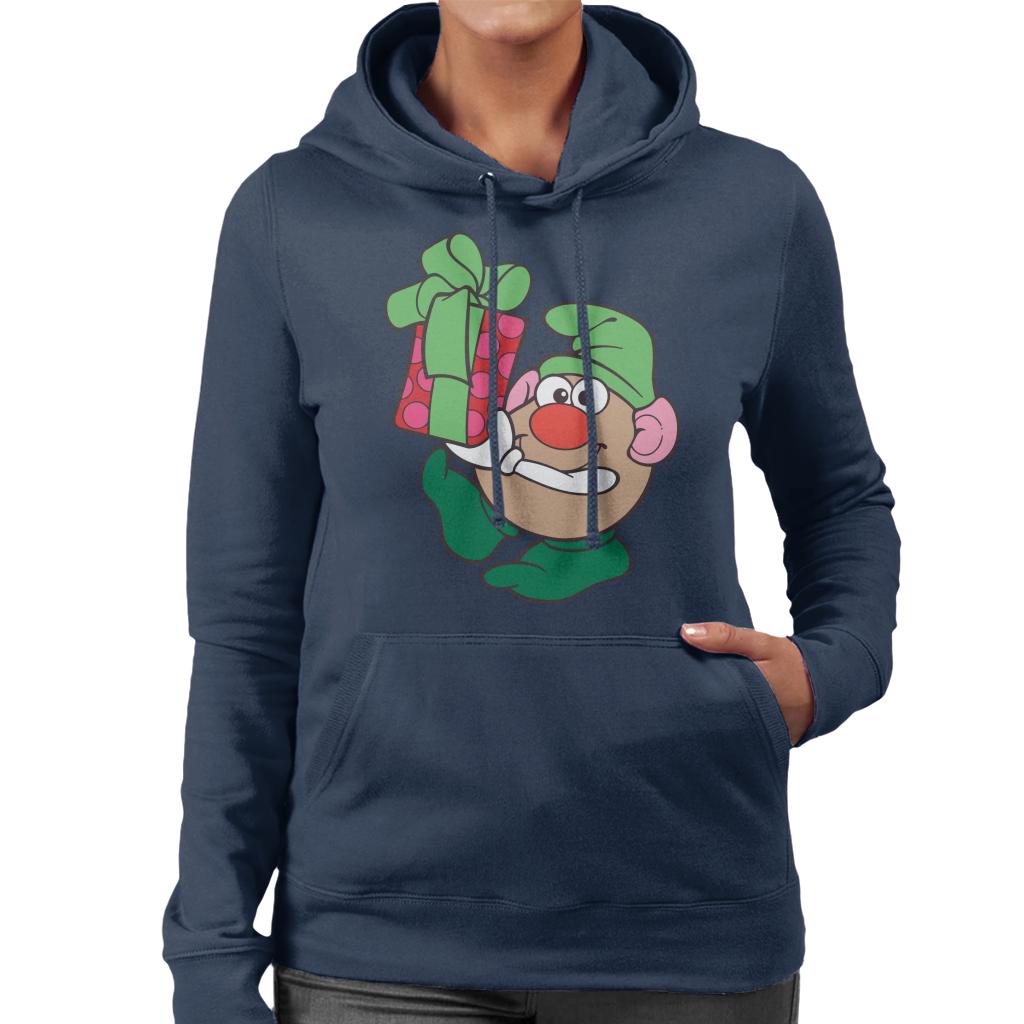 Mr Potato Head Christmas Festive Elf Women's Hooded Sweatshirt-ALL + EVERY