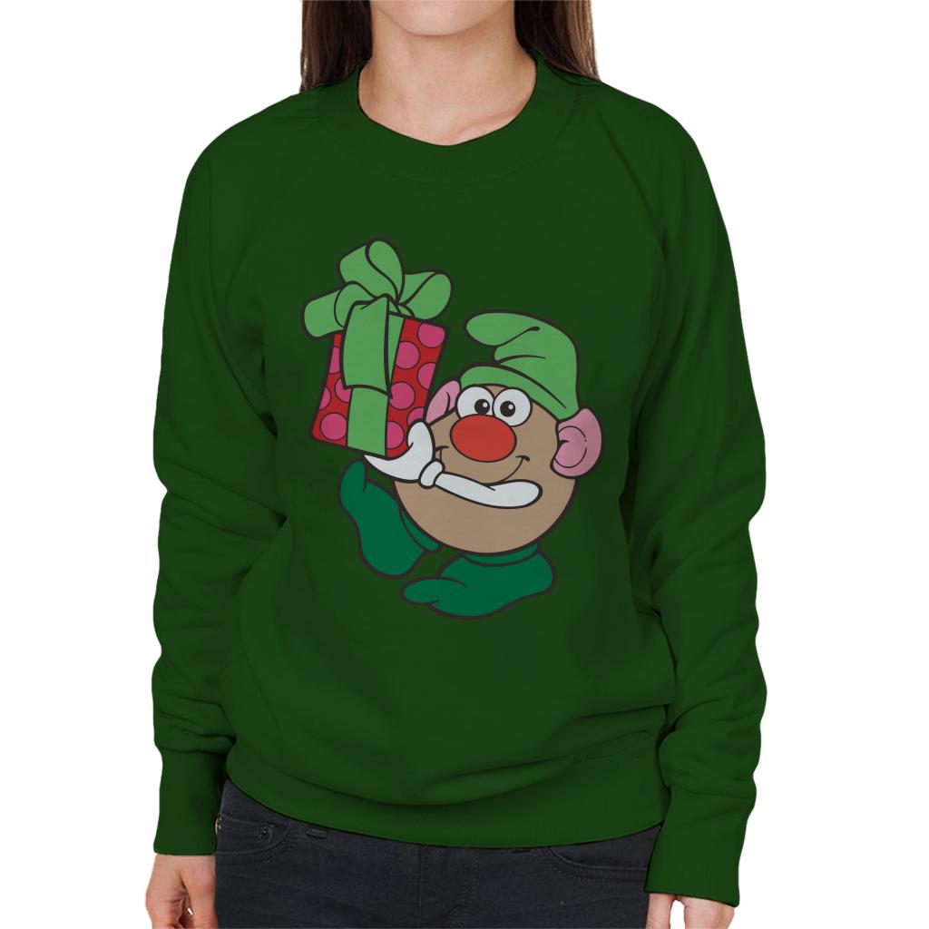 Mr Potato Head Christmas Festive Elf Women's Sweatshirt-ALL + EVERY