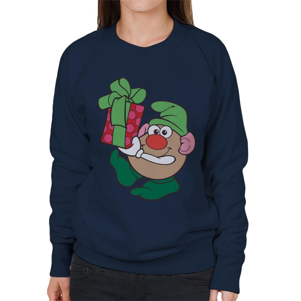 Mr Potato Head Christmas Festive Elf Women's Sweatshirt-ALL + EVERY