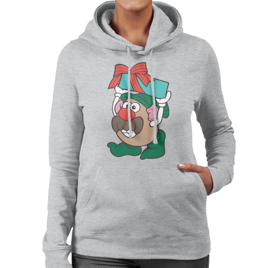 Mr Potato Head Christmas Festive Box Elf Costume Women's Hooded Sweatshirt-ALL + EVERY