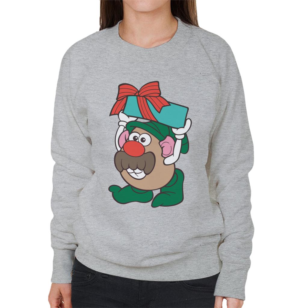 Mr Potato Head Christmas Festive Box Elf Costume Women's Sweatshirt-ALL + EVERY