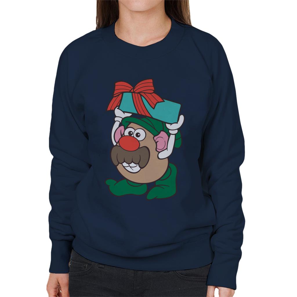 Mr Potato Head Christmas Festive Box Elf Costume Women's Sweatshirt-ALL + EVERY