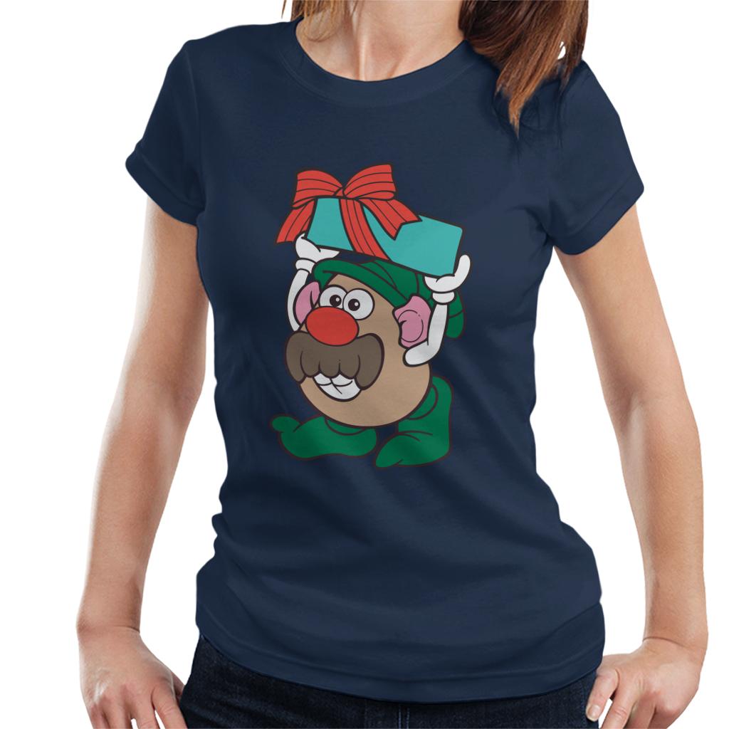 Mr Potato Head Christmas Festive Box Elf Costume Women's T-Shirt-ALL + EVERY