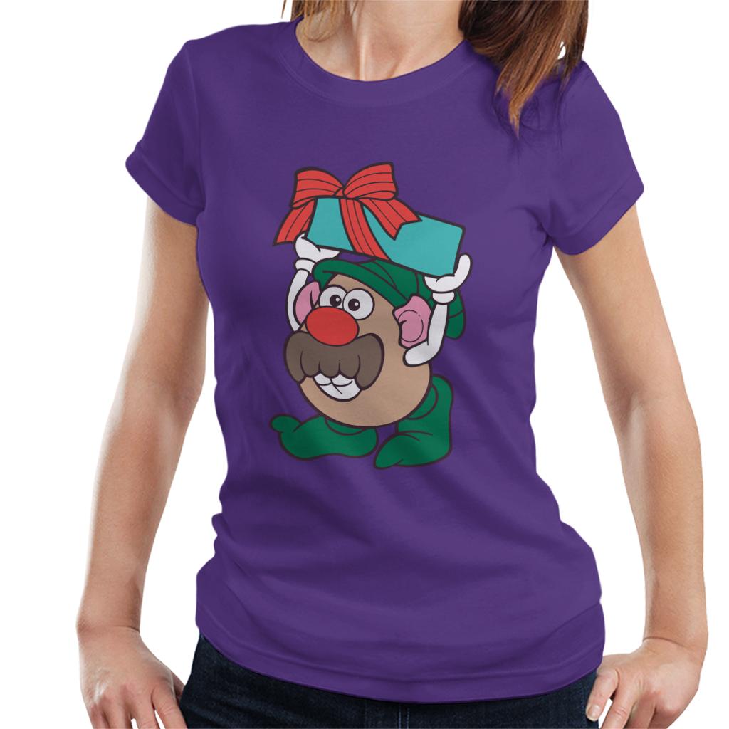 Mr Potato Head Christmas Festive Box Elf Costume Women's T-Shirt-ALL + EVERY