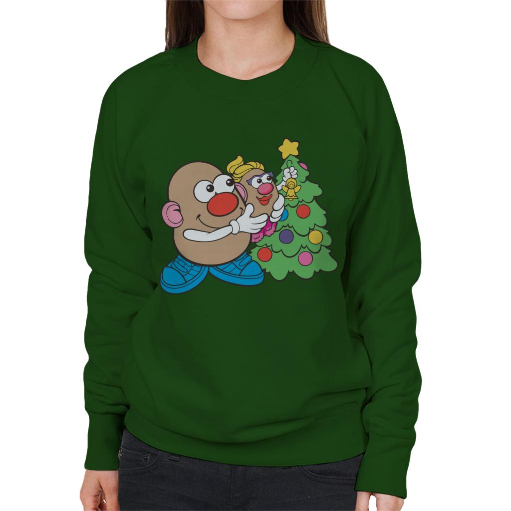 Mr Potato Head Christmas Angel On Tree Women's Sweatshirt-ALL + EVERY