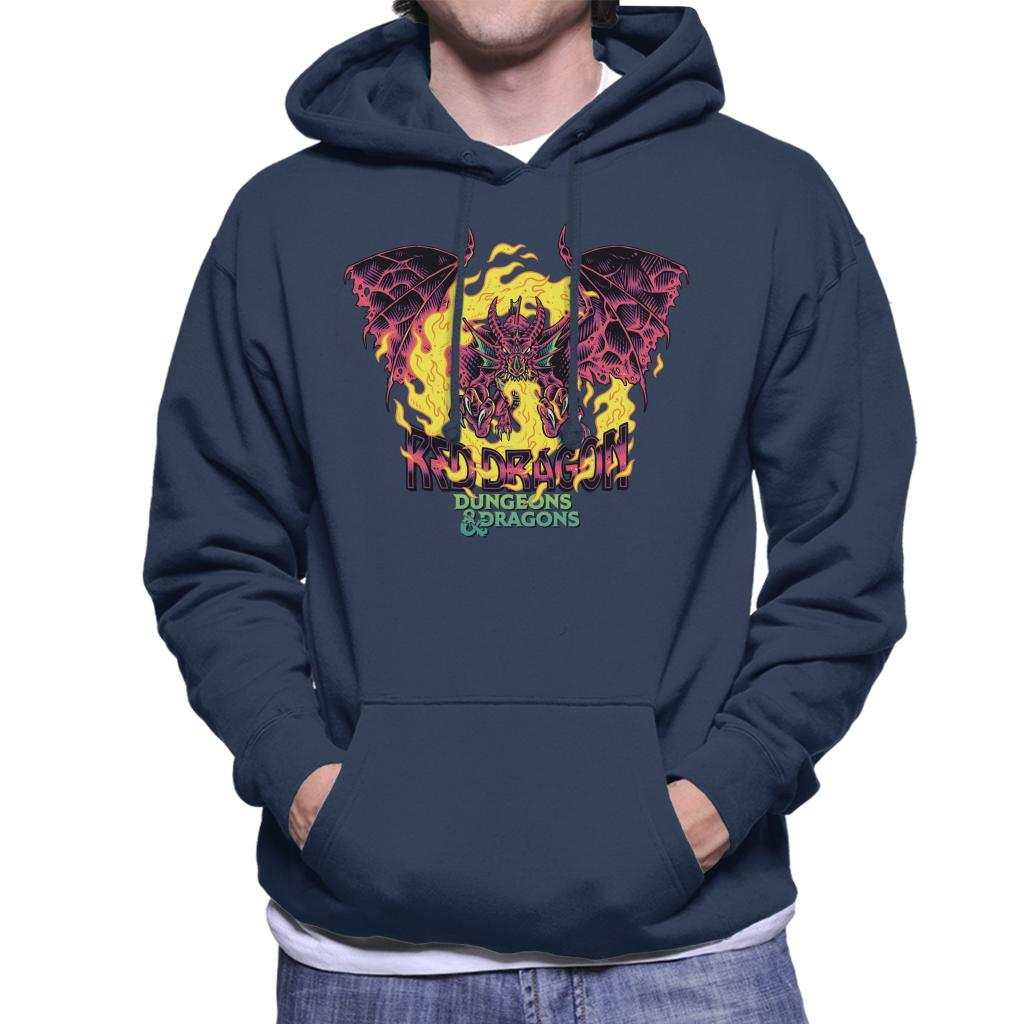 Dungeons & Dragons Red Dragon Men's Hooded Sweatshirt-ALL + EVERY