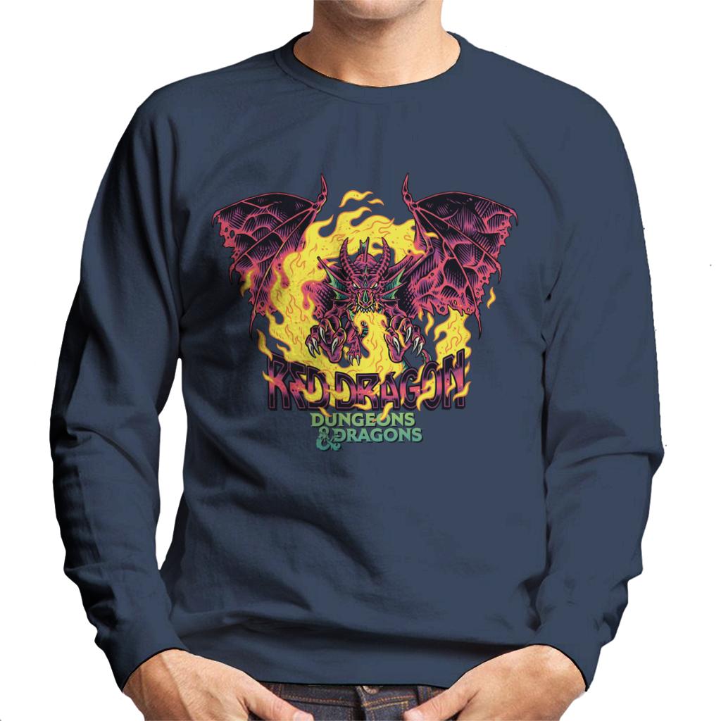 Dungeons & Dragons Red Dragon Men's Sweatshirt-ALL + EVERY