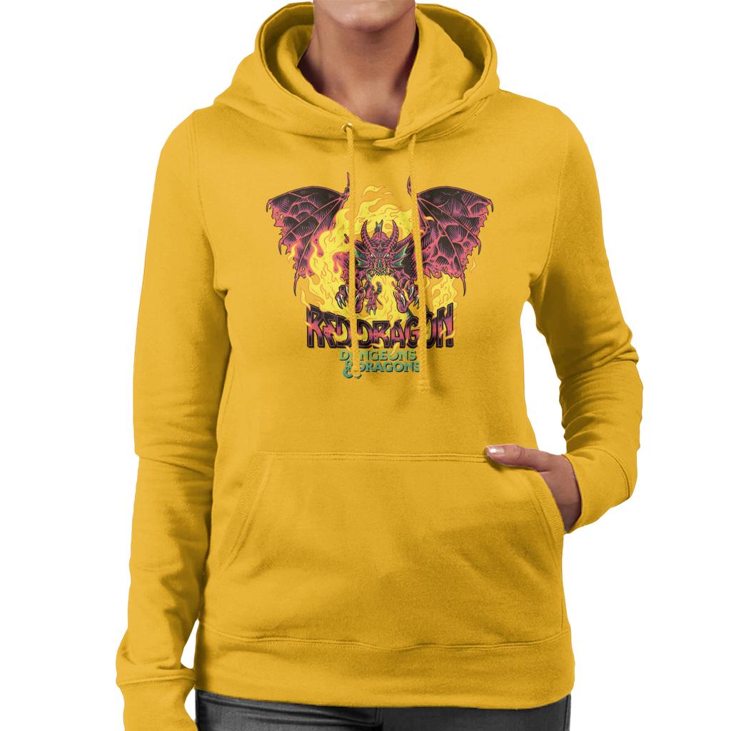 Dungeons & Dragons Red Dragon Women's Hooded Sweatshirt-ALL + EVERY