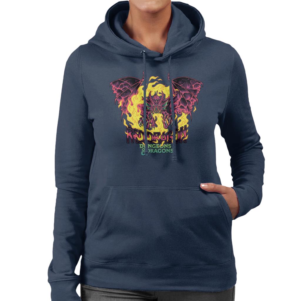 Dungeons & Dragons Red Dragon Women's Hooded Sweatshirt-ALL + EVERY