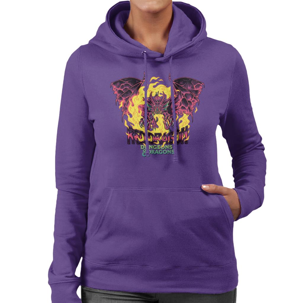 Dungeons & Dragons Red Dragon Women's Hooded Sweatshirt-ALL + EVERY