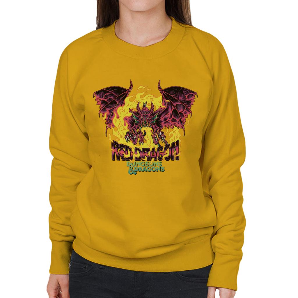 Dungeons & Dragons Red Dragon Women's Sweatshirt-ALL + EVERY