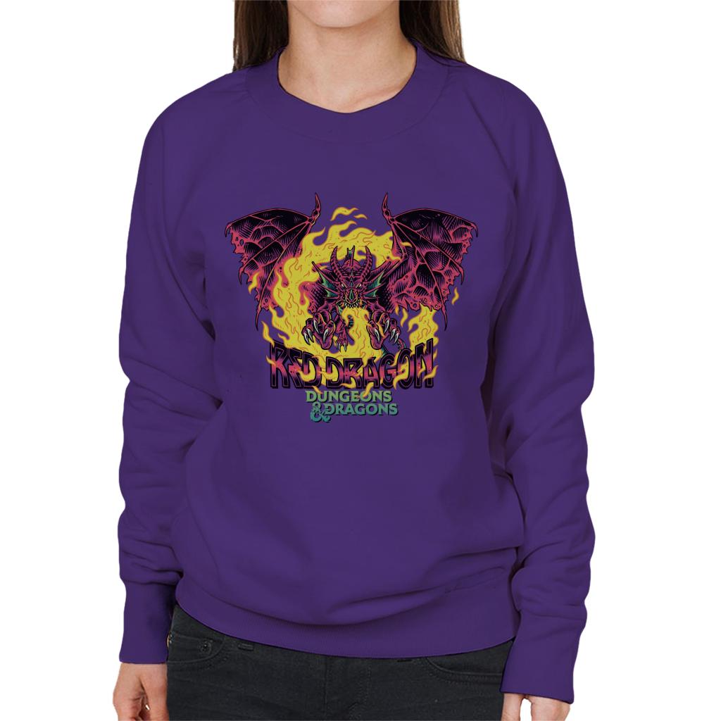 Dungeons & Dragons Red Dragon Women's Sweatshirt-ALL + EVERY