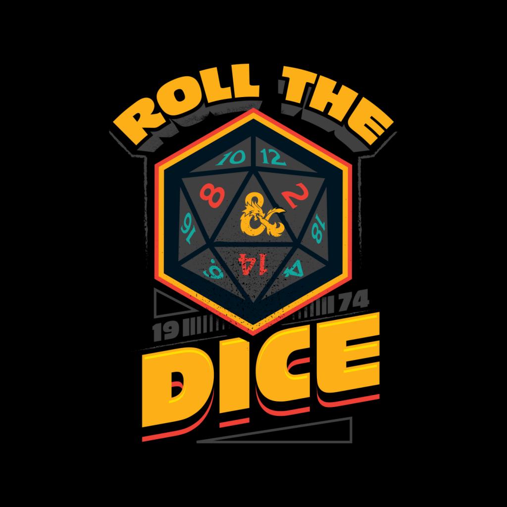 Dungeons & Dragons 1974 Roll The Dice Men's T-Shirt-ALL + EVERY